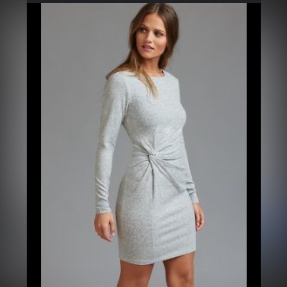 Dynamite Gray Long Sleeve Dress